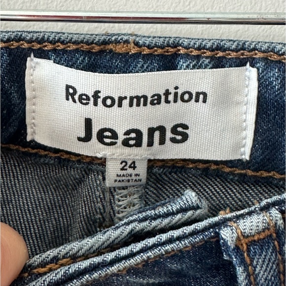 Reformation denim high rise straight jeans NEW - Picture 4 of 7
